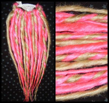 Dreads double rose fluo